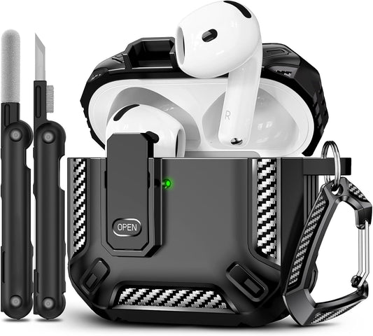 2024 AirPods 4 Secure Case with Cleaner & Keychain