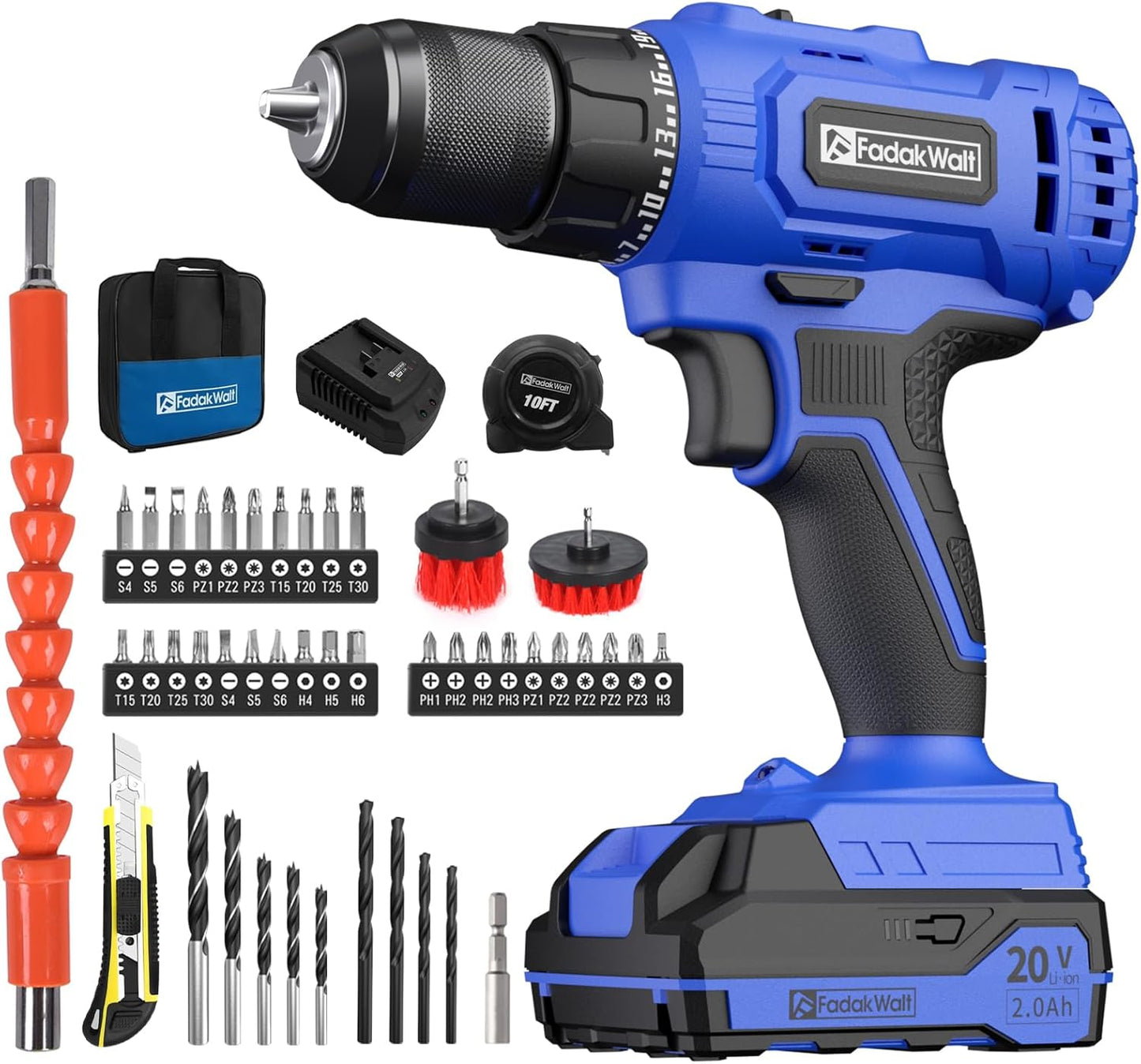 20V Cordless Drill/Driver Set for Home Improvement Projects
