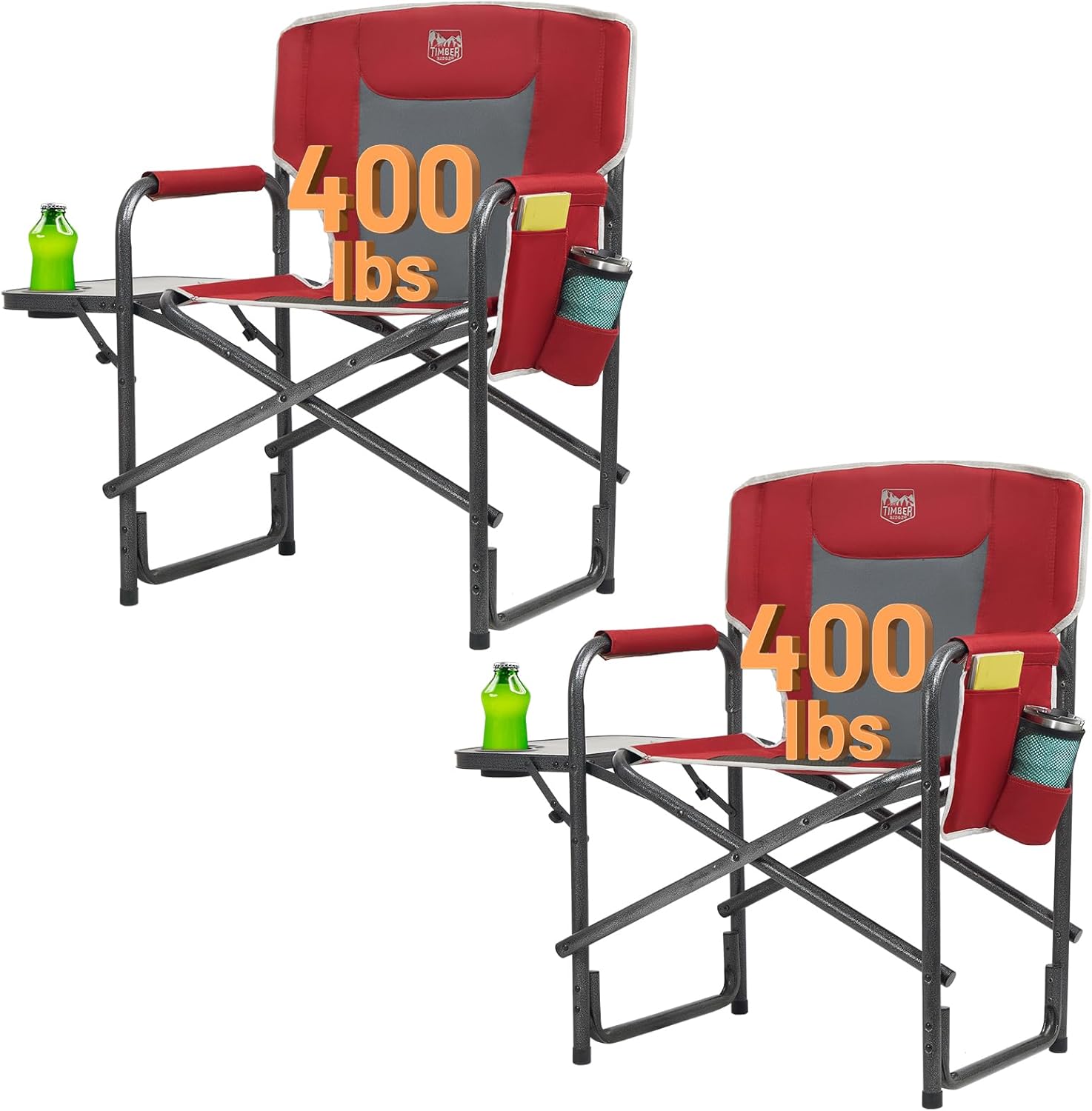 Oversized Camping Chair by TIMBER RIDGE - Lightweight & Portable