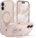 for iPhone 16 Case - 360 Spin Magnetic Stand, Military Protection