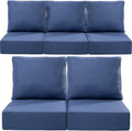 Luxury 22x24 6-Inch Outdoor Cushions for 5-Piece Patio Set - Deep Seat