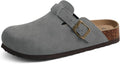 Suede Clogs for Women and Men - Soft Cork Footbed Comfort