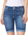 WallFlower Women's Luscious Curvy 9in Mid-Rise Bermuda Shorts - Curve
