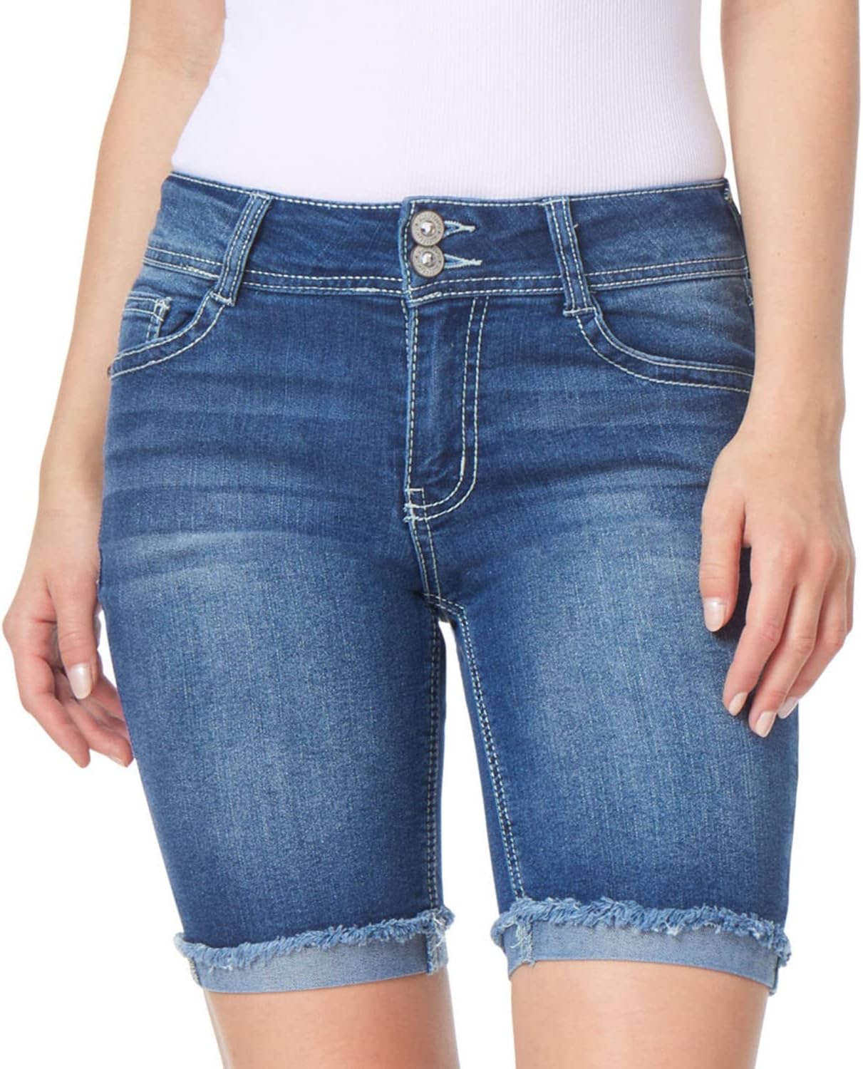 Luscious Curvy 9-inch Mid-Rise Bermuda Shorts for Women