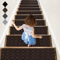 RIOLAND Non-Slip Carpet Stair Treads 15 Pack - Safe, Reusable Step