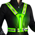 LED Reflective Vest Safety Gear - High Visibility Light Up Vest