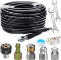 WEST BAY Sewer Jetter Kit 50 ft for Pressure Washer - Drain Cleaner