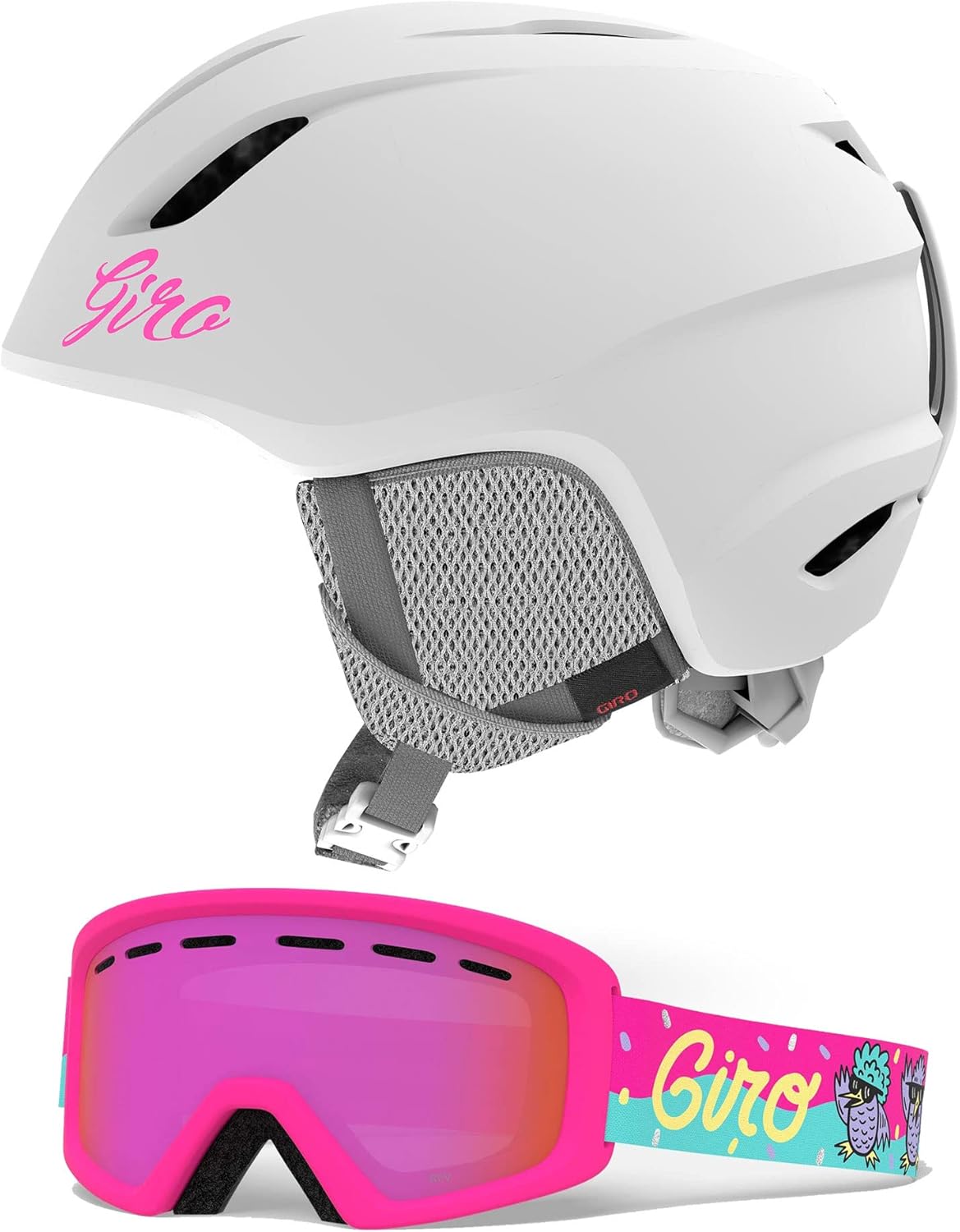 Giro Kids Snow Helmet & Goggles Set - Disco Birds Flash
