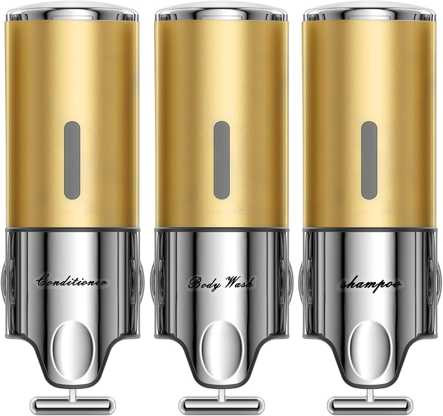 Shampoo and Conditioner Dispenser for Shower with 3 Chambers