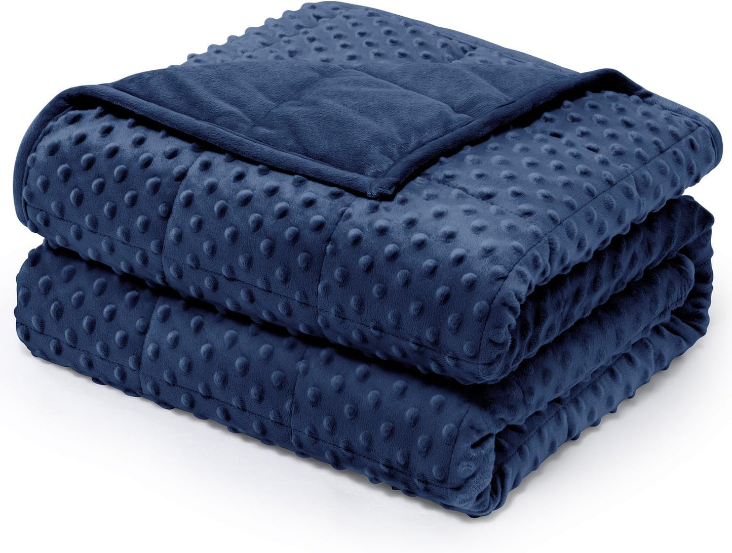 Wemore Minky Dot Weighted Blanket for Adults - 15 lb Comfort