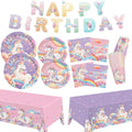 birthday Party Supplies Kit for 24 Guests - Unicorn Party Decor