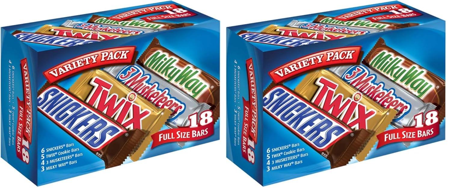 Full Size Halloween Chocolate Candy Variety Pack for Treats