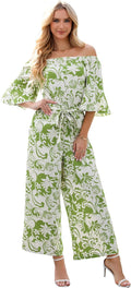 Women's Floral Off Shoulder Jumpsuit for Trendy Casual Style