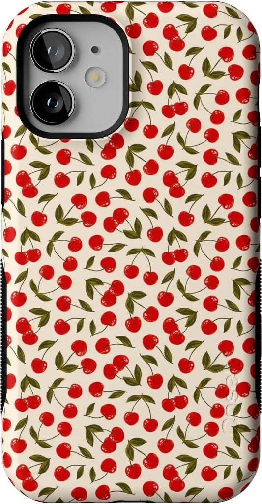 Bold Protective iPhone 12 Mini Case with Cherry Design