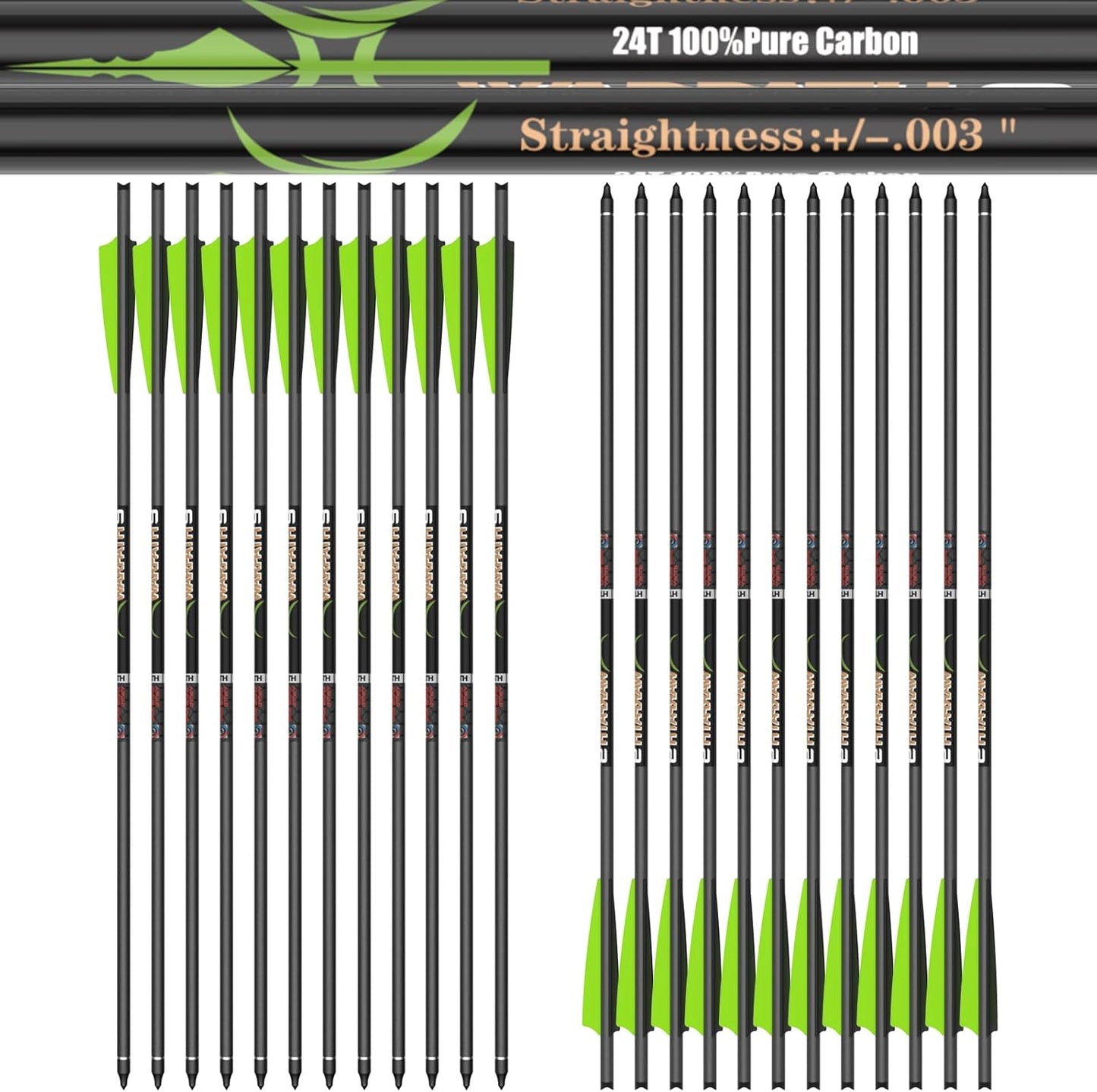 100% Pure Carbon Crossbow Bolts for Precision Hunting
