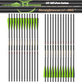 sanlida 100% Pure Carbon Crossbow Bolts 24 Pack - Value Hunting Bolts