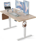 55.28 in Standing Desk with Maple Top - Electric Height Adjustable
