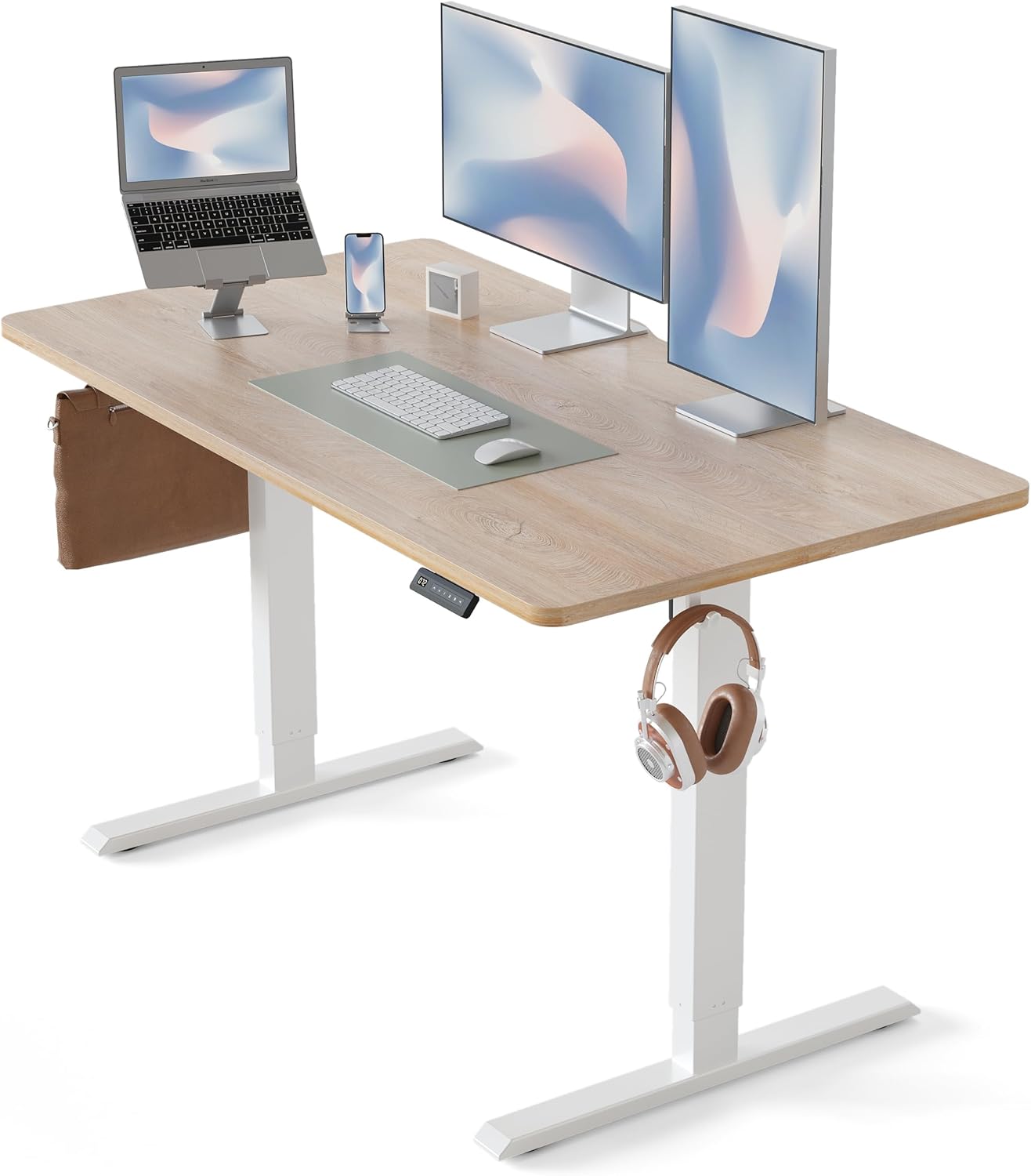 FEZIBO Electric Height Adjustable Standing Desk for Comfort