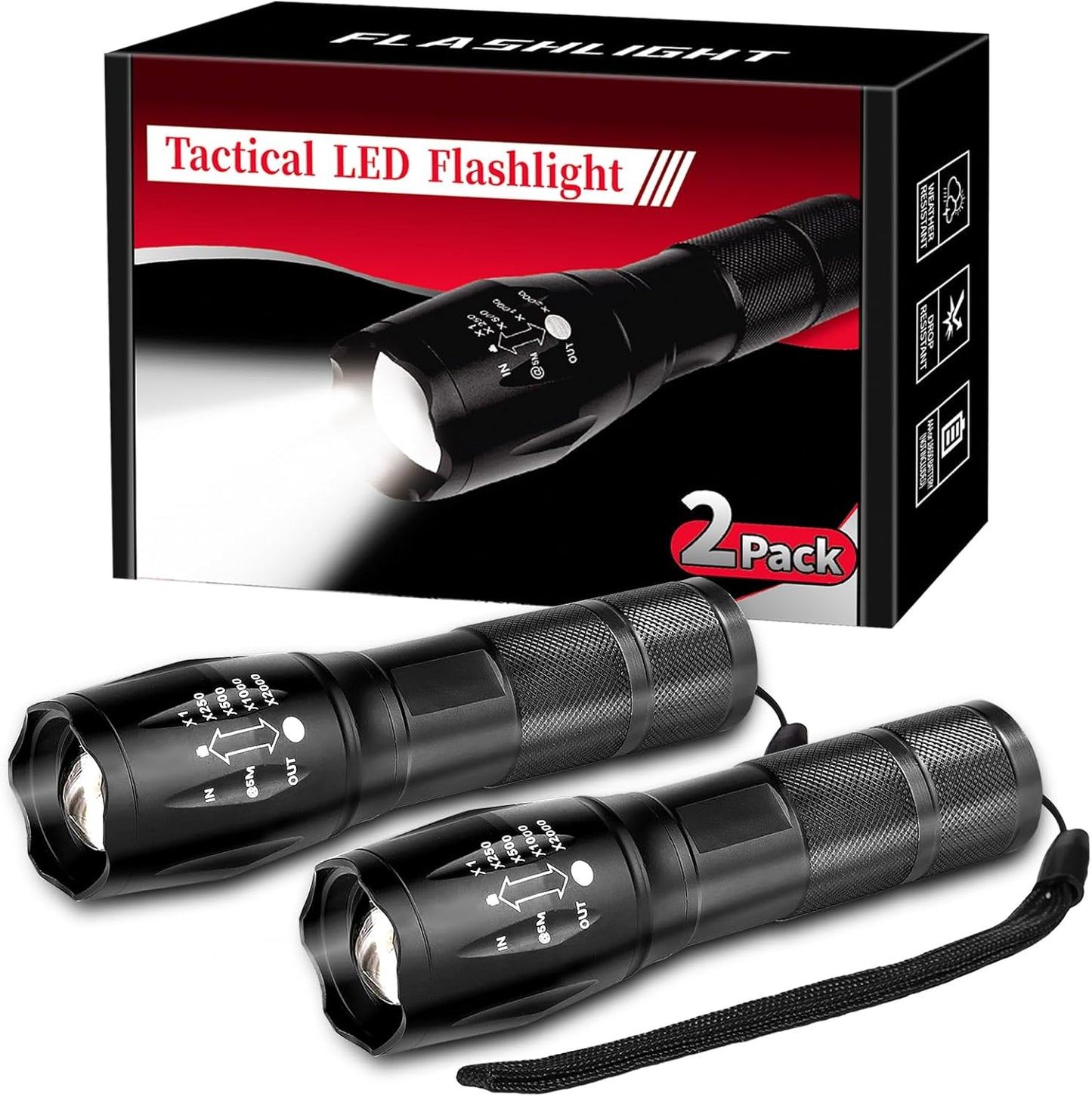 3000 Lumens Waterproof Tactical Flashlights - Best for Outdoor Adventures!