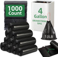 4 Gallon Trash Bag Drawstring Small Trash Bags - Pre-separated