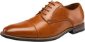 Jousen Men's Cap Toe Wingtip Brogue Oxford - Polished Formal Comfort