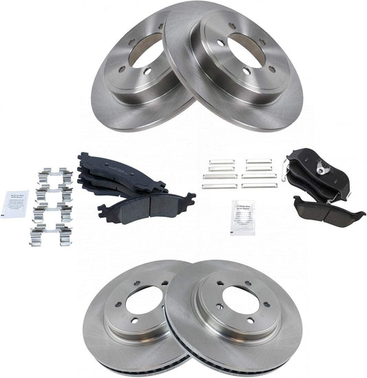 TRQ Brake Pad & Rotor Kit for 2006-2010 Ford Explorer Vehicles