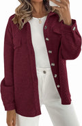 Women's Oversized Shacket Jacket 2025 Fall Lightweight Button Down