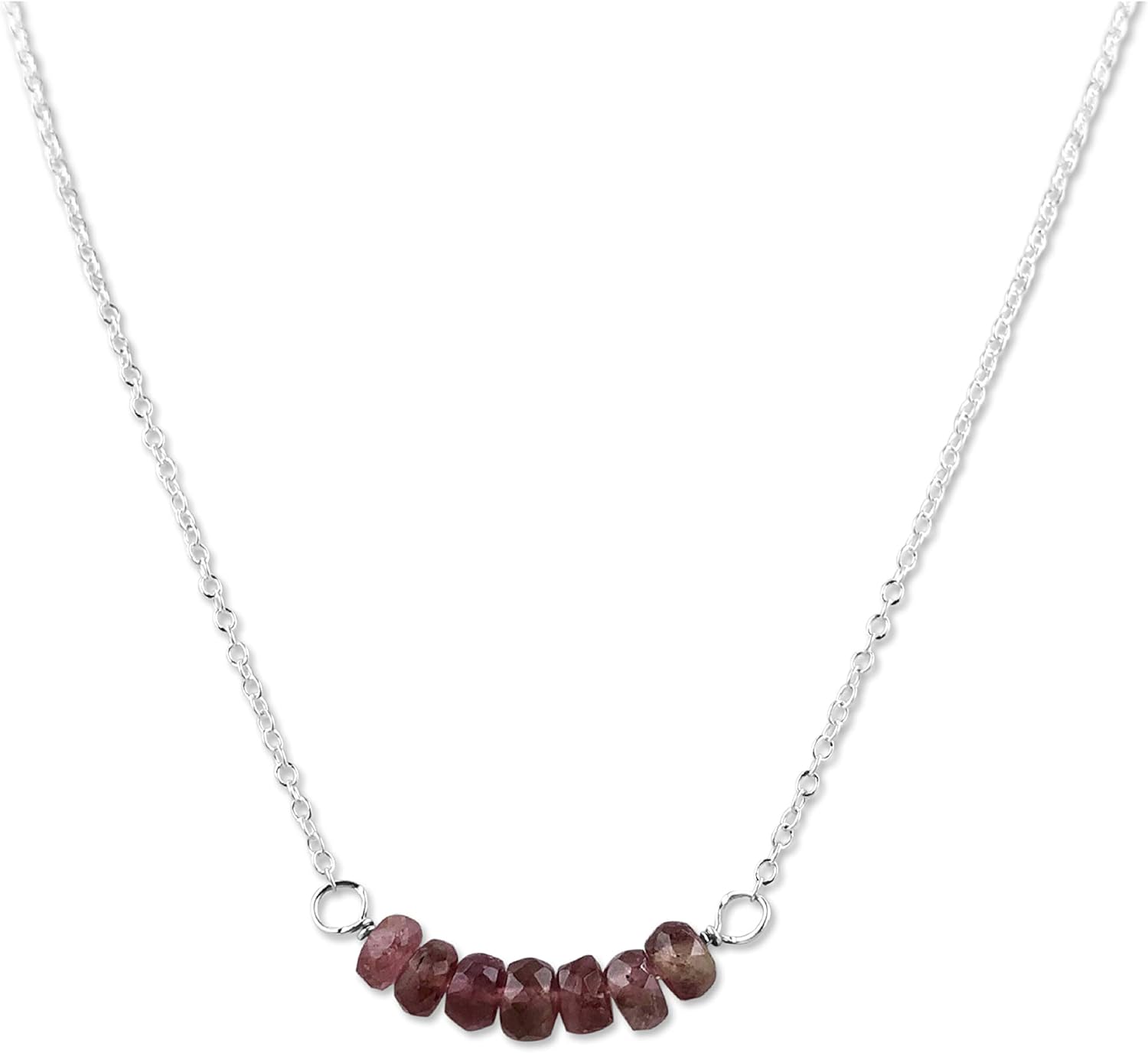Personalized Birthstone Bar Necklace for Women and Girls