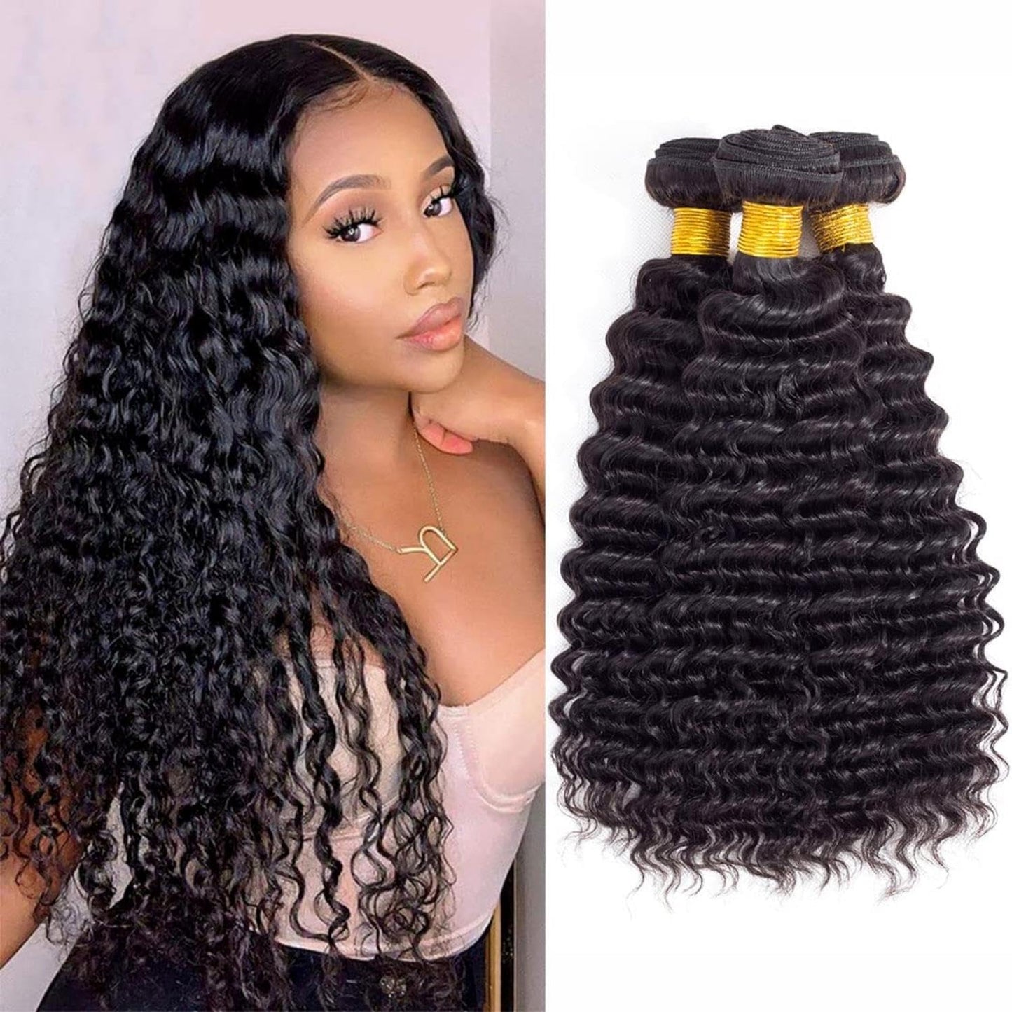 Deep Wave Human Hair Bundles for Elegant Styles and Comfort