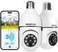 Light Bulb Security Camera 5G & 2.4G Dual Band - 2K Color Night Vision