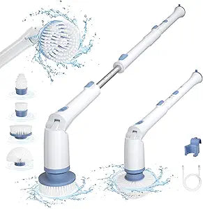 Electric Spin Scrubber with Adjustable Arm for Powerful Cleaning