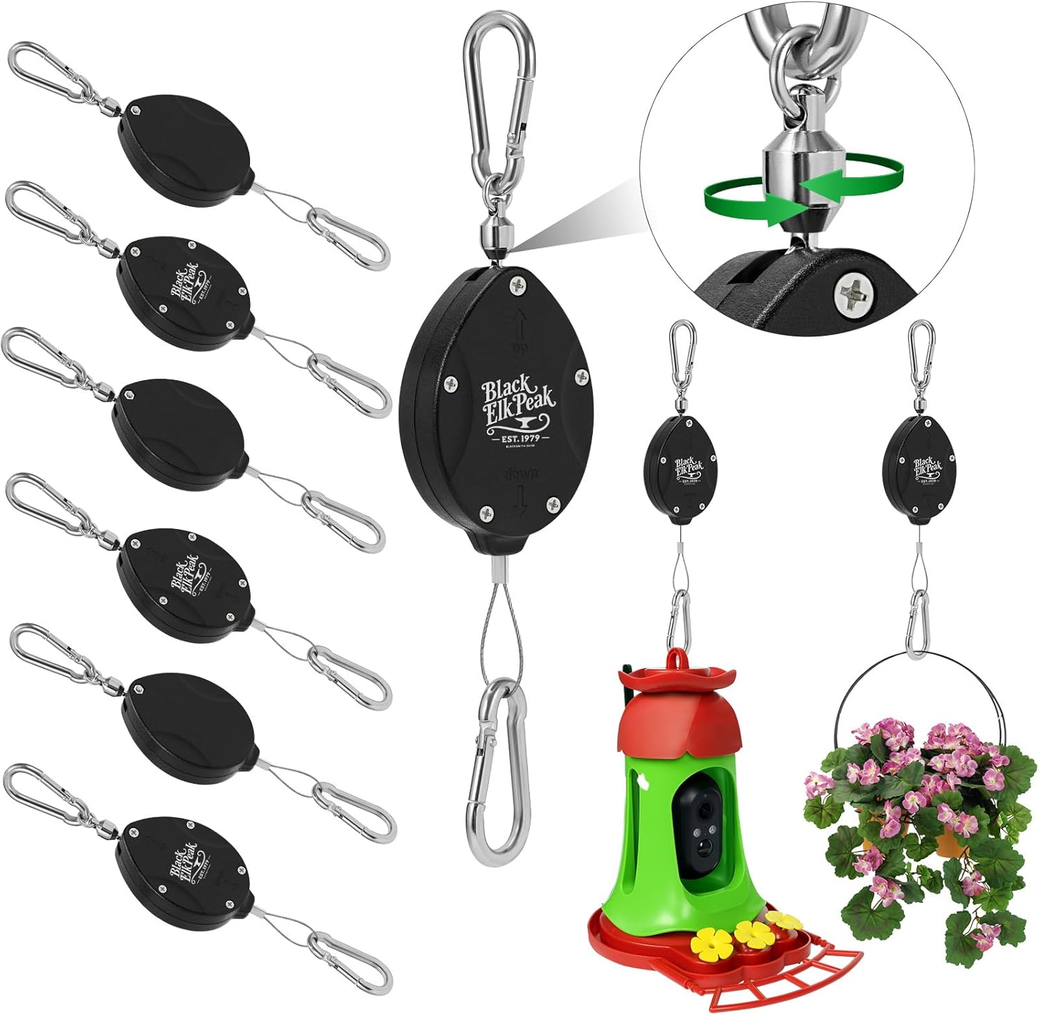 Heavy Duty Plant Pulleys for Hanging Plants and Bird Feeders