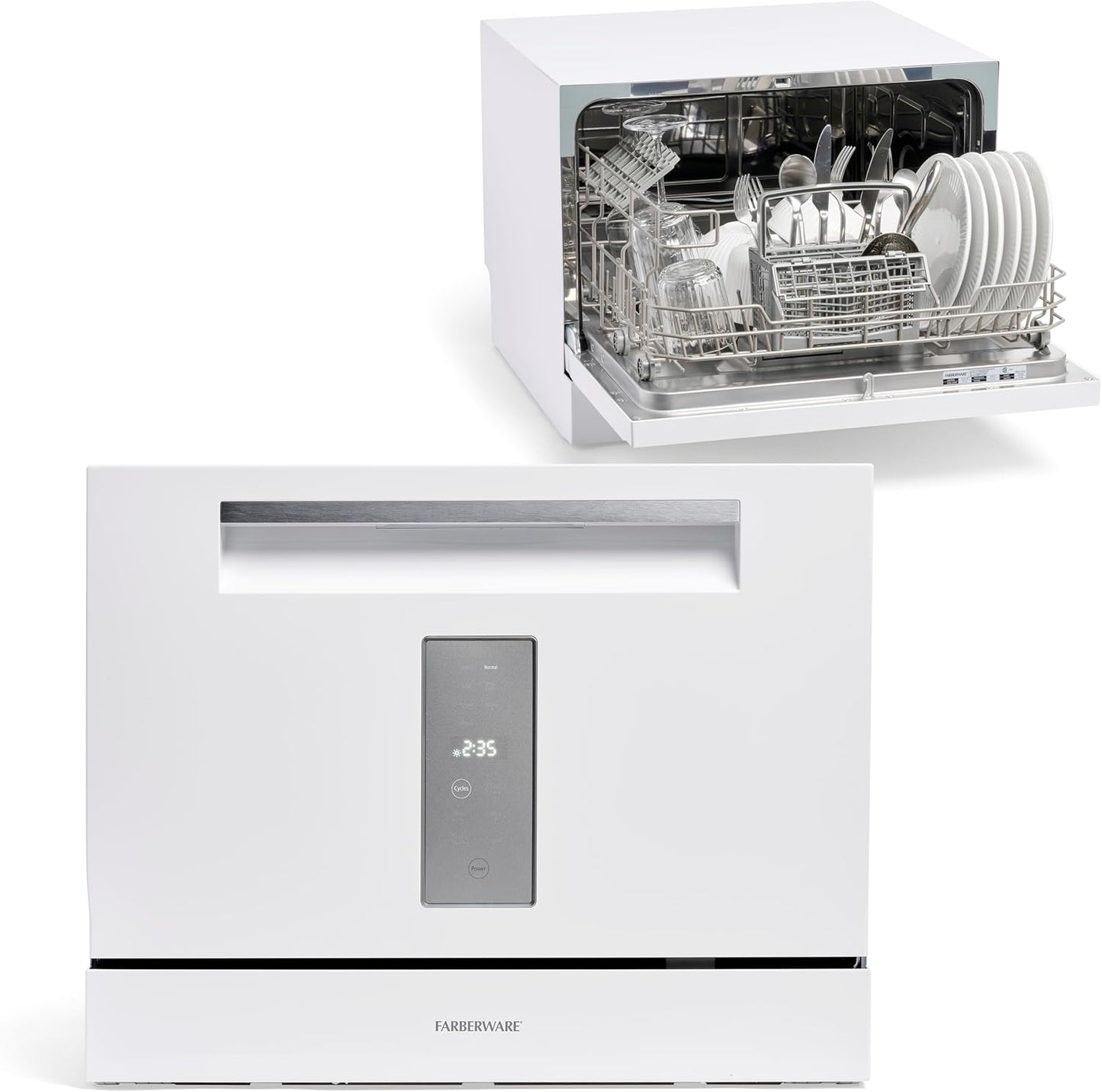 Compact 6-Place Setting Dishwasher for Small Spaces and RVs