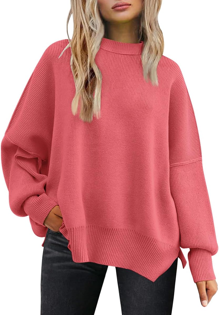 LILLUSORY Women's Oversized Batwing Sweaters for Fall Fashion