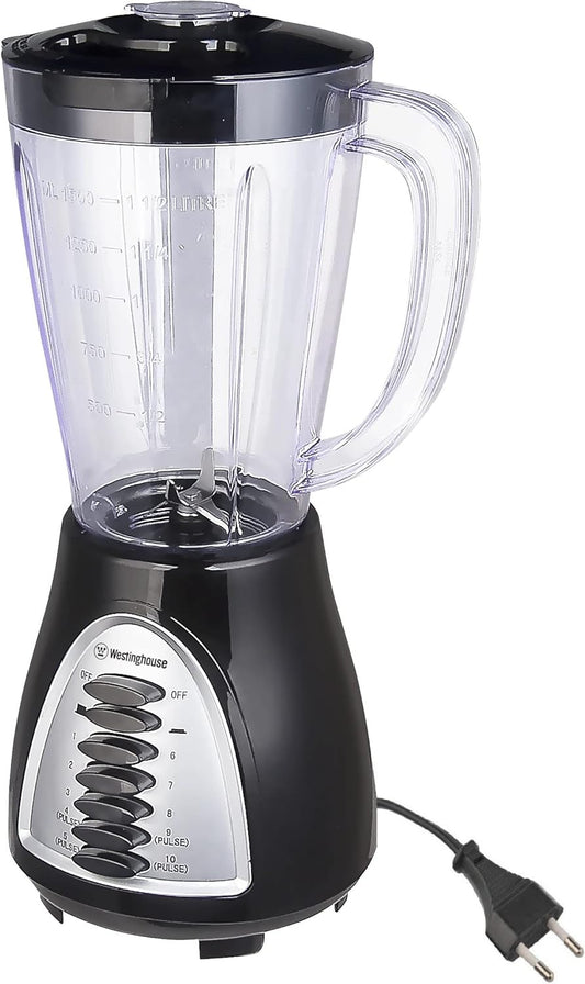 Westinghouse 220V Blender - 1.5L Glass Jar - 10 Speed Pulse - Stainless Steel Blade