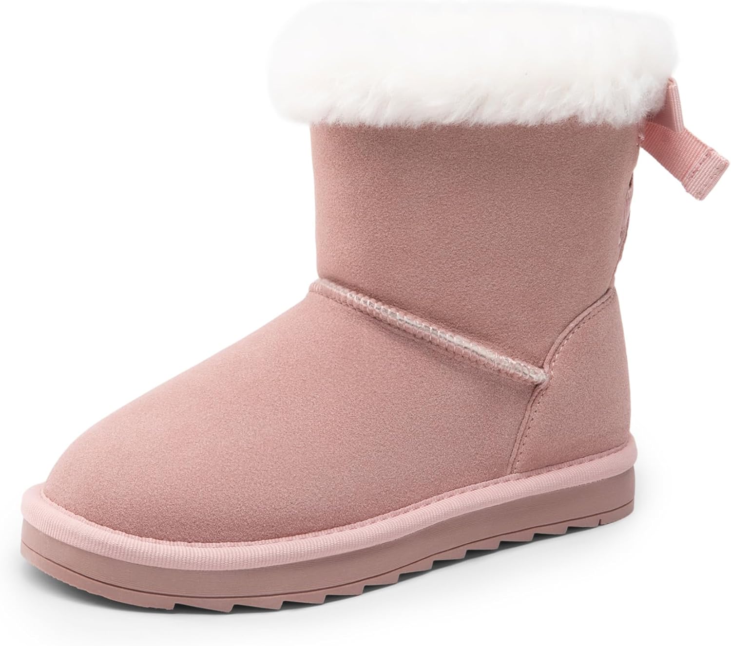 DREAM PAIRS Girls Boots for Winter with Faux Fur and Bows