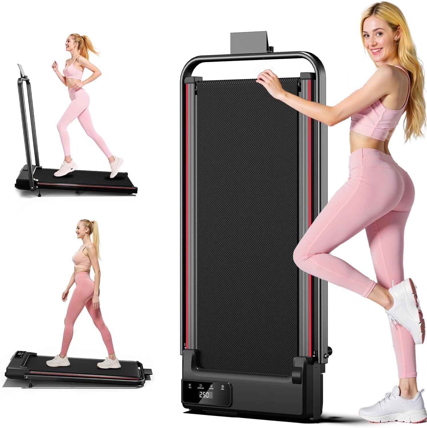 7.8MPH Incline Treadmill for Home - Compact Walking Pad