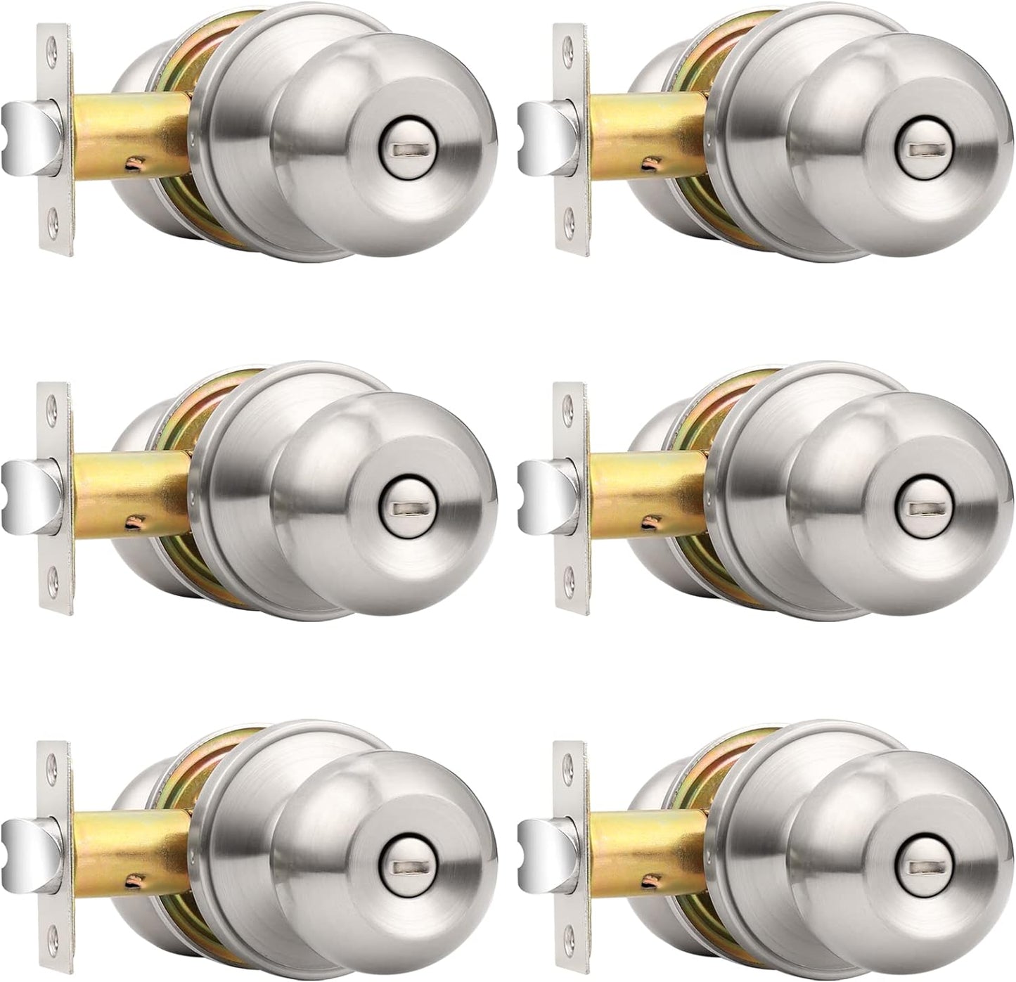 Probrico Privacy Interior Door Knobs for Bed and Bath Use