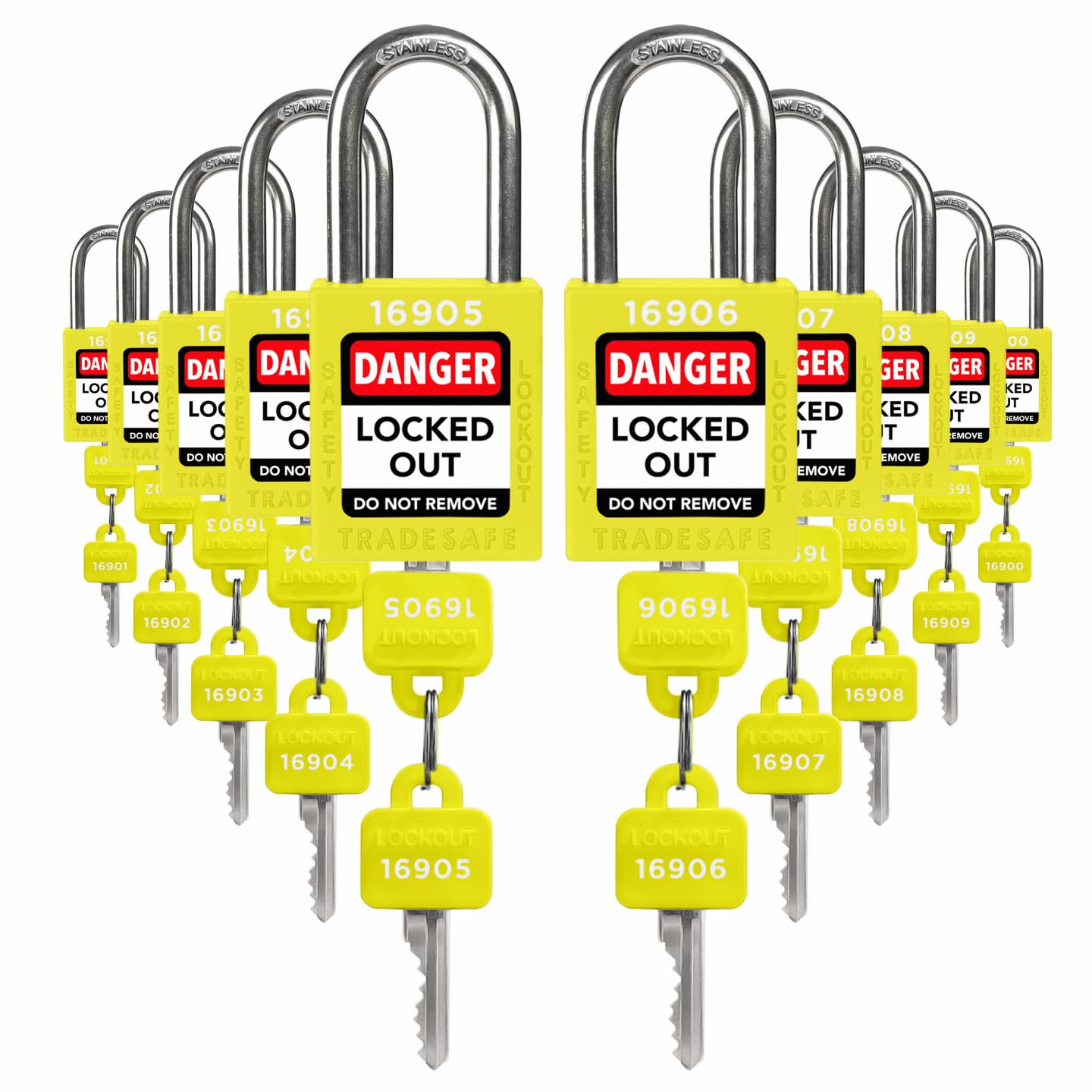 TRADESAFE Lockout Tagout Locks Set - OSHA Compliant Safety Locks