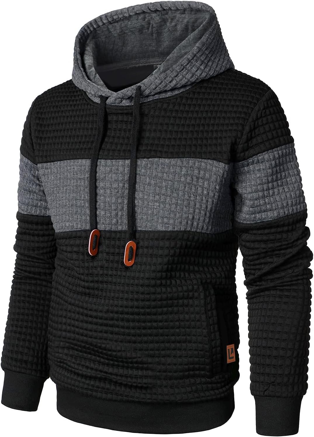 Qichic Plaid Jacquard Hoodie - Stylish Comfort