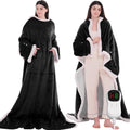 Heated Electric Blanket Wearable Throw - Cozy Heated Robe with Sleeves