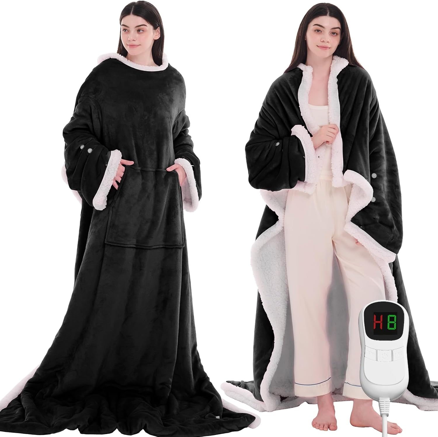 Heated Electric Blanket Wearable Throw for Ultimate Comfort