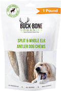 Elk Antlers for Dogs 1 Pound Bag - Long Lasting Medium-Large Chews