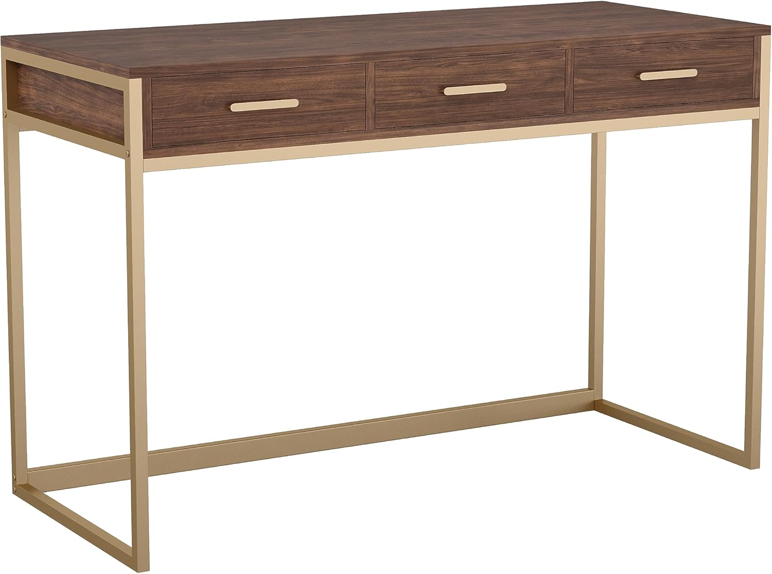 Martha Stewart Walnut Desk: 3-Drawer Efficiency