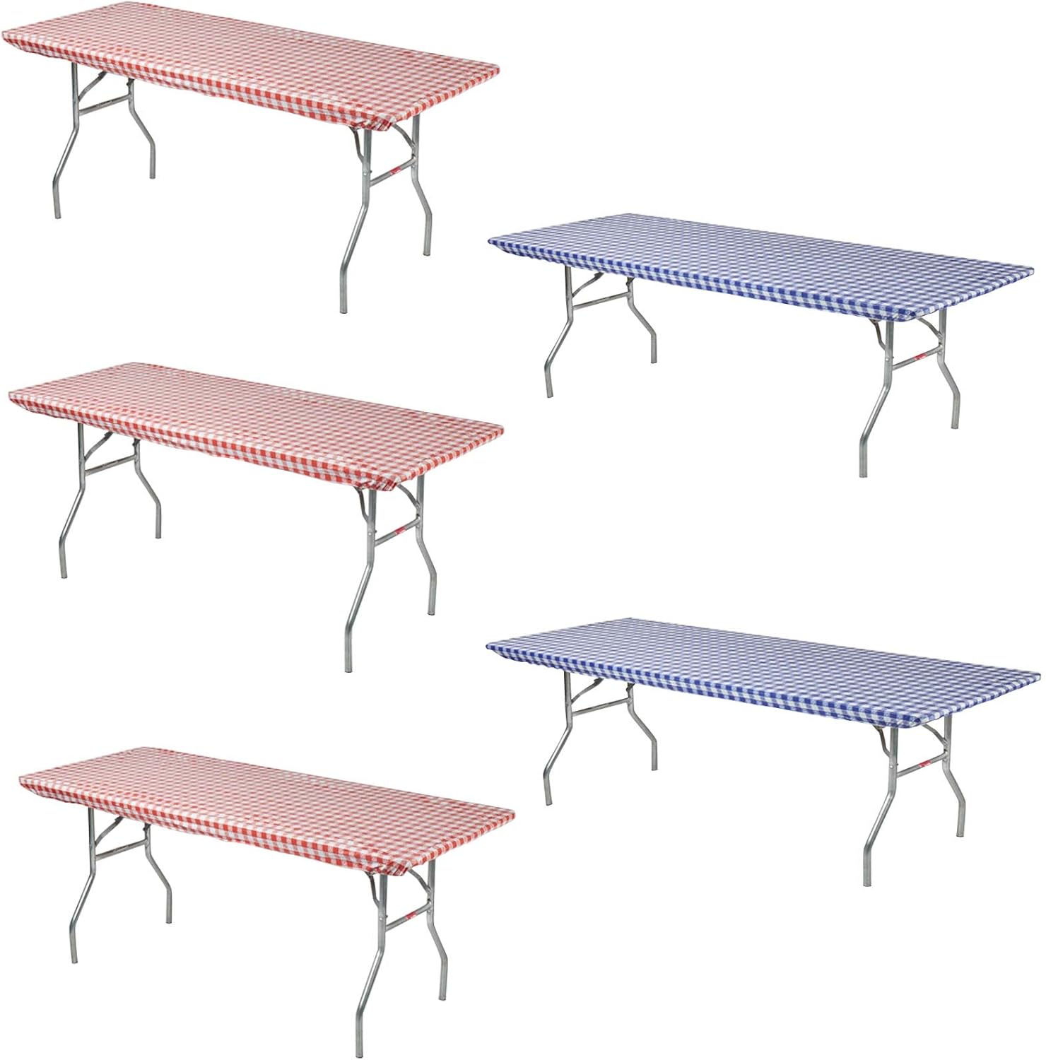 Kwik-Covers 8ft Rectangle Plastic Table Covers for Parties