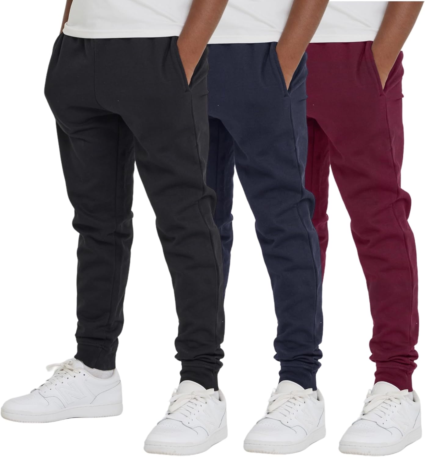 Ultra Performance Boys Sweatpants 3 Pack for Active Kids