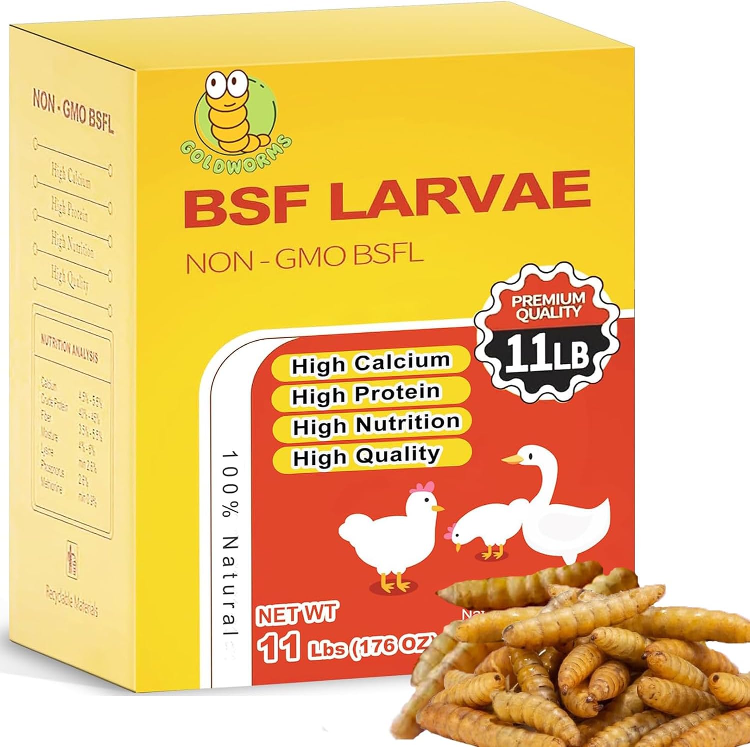 High Protein Dried Black Soldier Fly Larvae for Poultry Treats