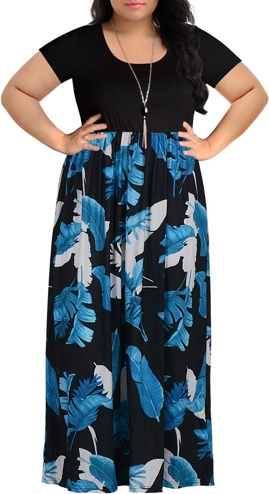 Plus Size Maxi Dresses for Curvy Women with Pockets