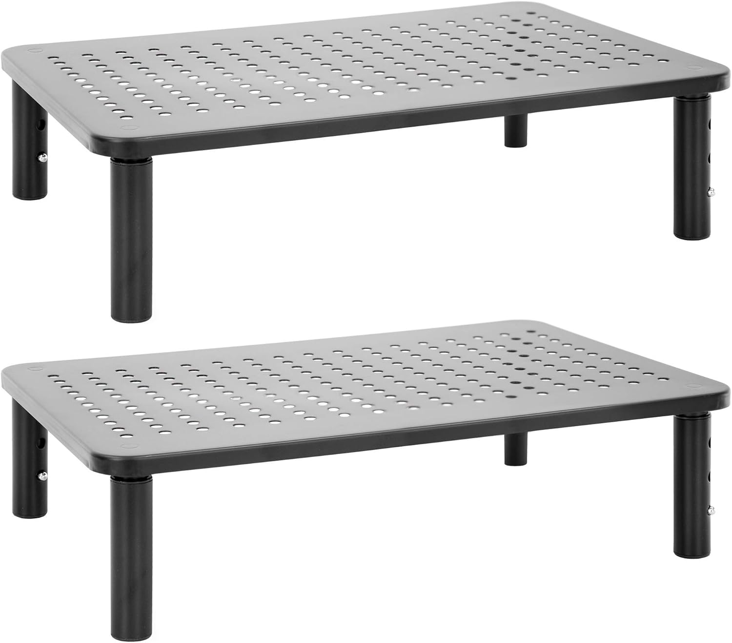 Mount-It! Metal Monitor Riser 2-Pack for Ergonomic Comfort
