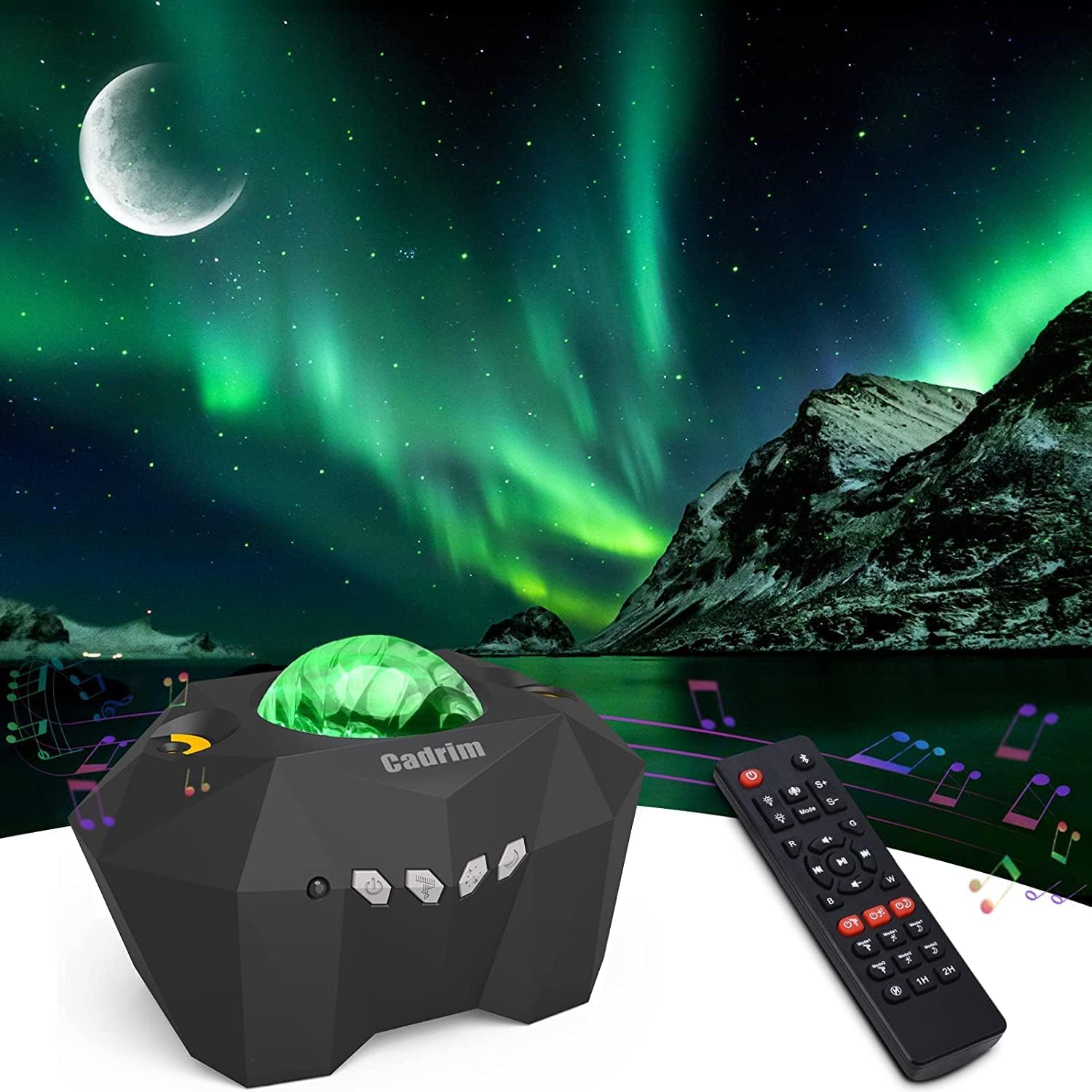 Cadrim Bluetooth Star Projector: Aurora Galaxy & Night Light
